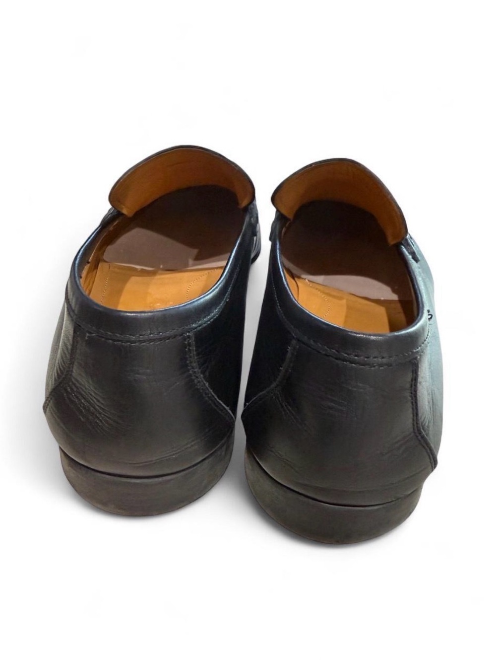 Magnanni Black Leather Slip-On Bit Loafers - Picture 3 of 7